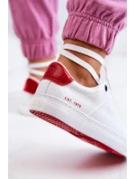 Kožené tenisky Big Star JJ274212 bílé a červené Kožené tenisky Big Star JJ274212 bílé a červené
