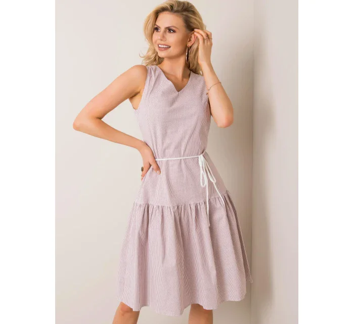 Šaty LK SK 508215.30P bílá béžová