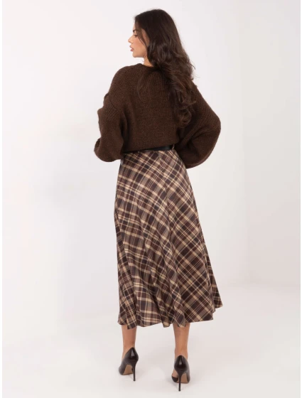 Spódnica MI SD model 21793740 ciemny brązowy - FPrice Spódnica MI SD model 21793740 ciemny brązowy - FPrice