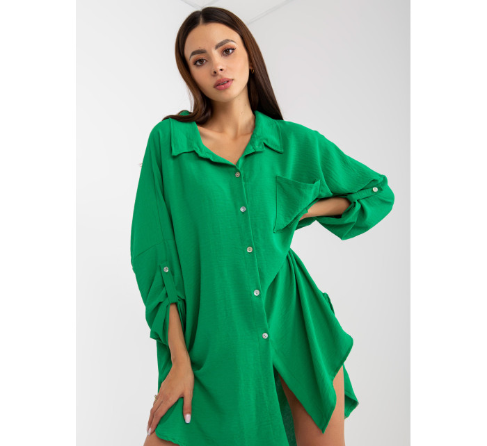 Zelené ležérní šaty s límečkem od Elaria