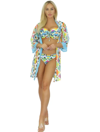 Plážové šaty 11D80SZ 34 modrá-mix - SELF