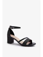 Sandály na podpatku model 196653 Step in style Sandály na podpatku model 196653 Step in style