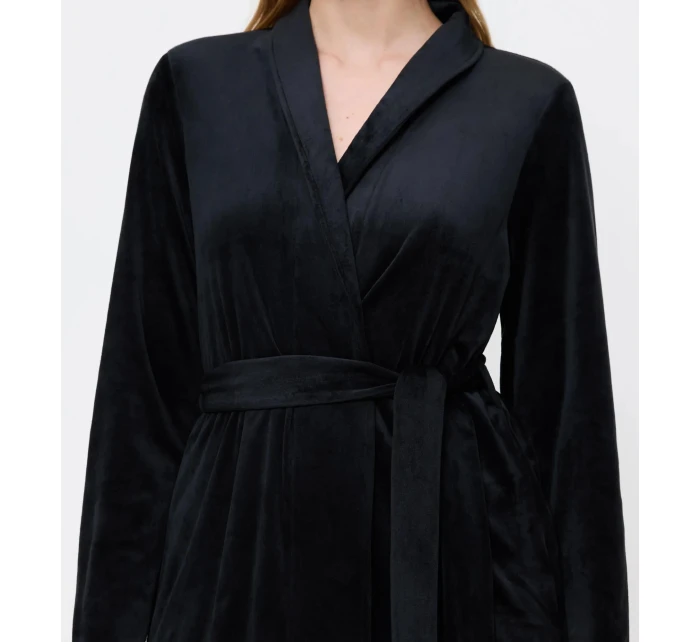 Sensual Velour Robe Top 01 - BLACK - TRIUMPH BLACK - TRIUMPH