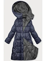 Tmavě modrá dlouhá dámská zimní bunda model 21245936 - W COLLECTION Tmavě modrá dlouhá dámská zimní bunda model 21245936 - W COLLECTION