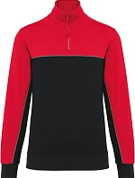 WK WK 404 Pracovní mikina s 1/4 zipem 20.W404 black/red