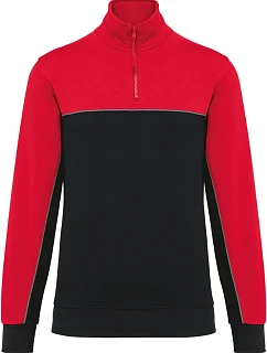 WK WK 404 Pracovní mikina s 1/4 zipem 20.W404 black/red
