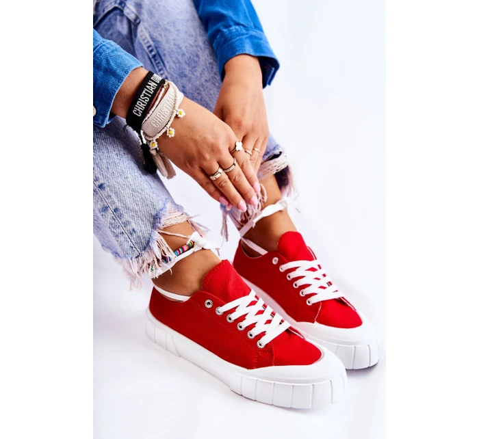 Dámské Tenisky na platformě Červené Comes Dámské Tenisky na platformě Červené Comes