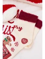 Vánoční dětské ponožky a  alpaka ecru model 21786773 - Aura.via