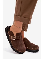 z semiše na platformě s a přezkou Big Star Čokoládové model 22100931 - Big Star Shoes z semiše na platformě s a přezkou Big Star Čokoládové model 22100931 - Big Star Shoes