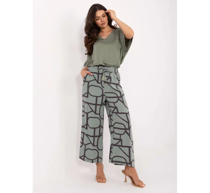 Kalhoty D73771M62237G pistácie Kalhoty D73771M62237G pistácie