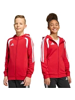 Dětská mikina adidas Tiro 26 League Sweat s kapucí na zip Red KF9101
