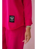 Bavlněná mikina kalhoty set fuchsie Bavlněná mikina kalhoty set fuchsie