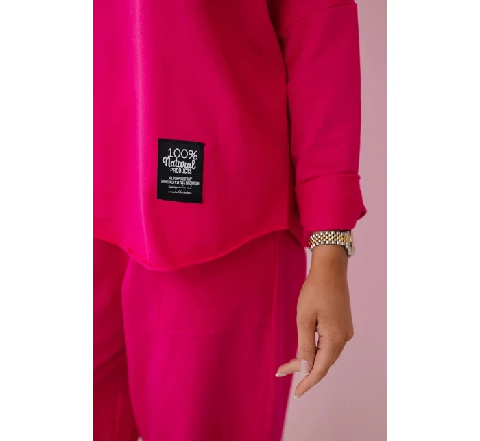 Bavlněná mikina kalhoty set fuchsie Bavlněná mikina kalhoty set fuchsie