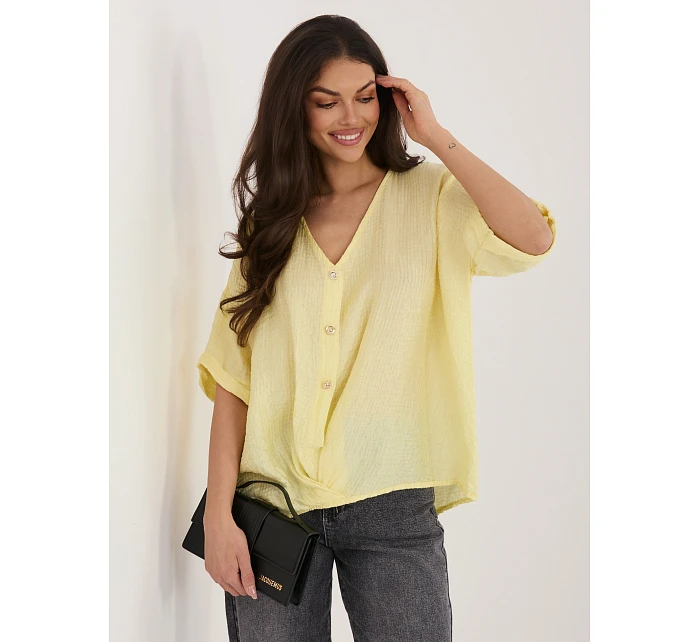 Bluzka IT BZ model 22076729 jasny żółty - FPrice Bluzka IT BZ model 22076729 jasny żółty - FPrice