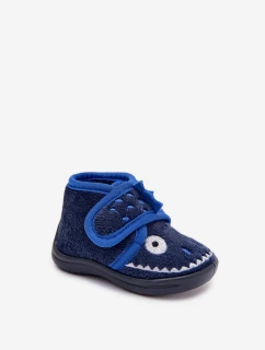 Dětské bačkory na suchý zip – tmavě modré Jeselle