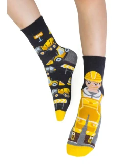 Chlapecké vzorované ponožky 014 GRAPHITE 29-31