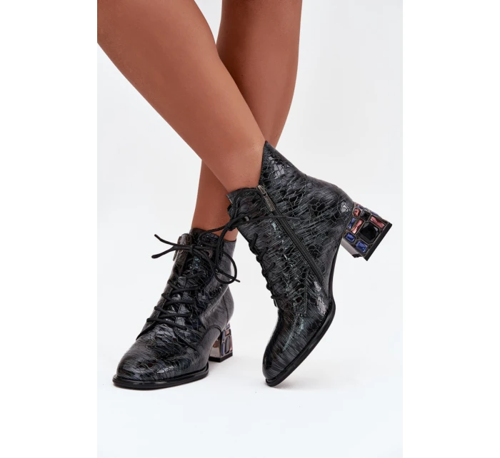 Boty na podpatku  model 218722 Step in style