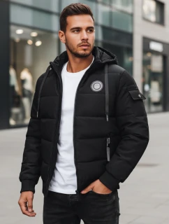 Pánská prošívaná bunda černá Dstreet TX4638z