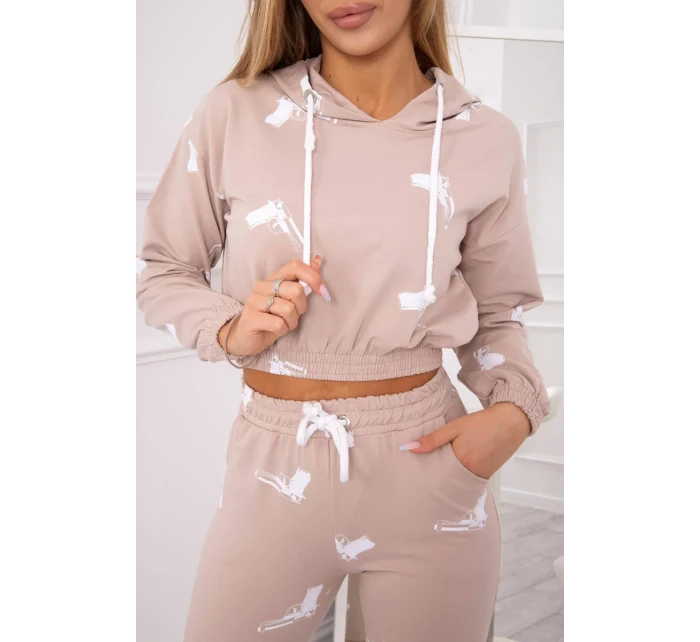 Sada s potiskem pistole béžová Sada s potiskem pistole béžová