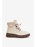 Dámské Zateplené Botky Traperky Na Zip Béžové Mevanisa Dámské Zateplené Botky Traperky Na Zip Béžové Mevanisa