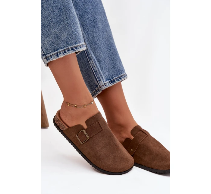 Dámské pantofle a na platformě s přezkou Selio