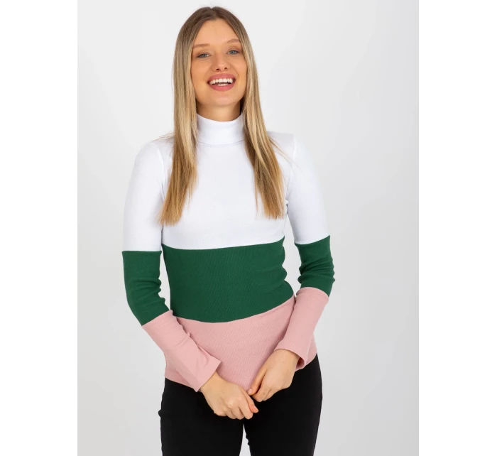 Dámská halenka RV BZ 8465 model 18310027 bílá a růžová - FPrice