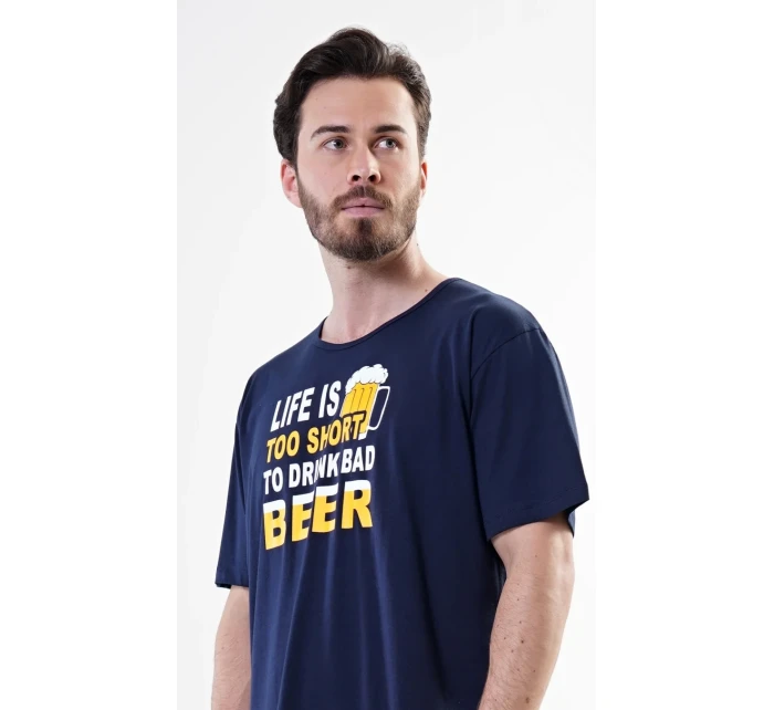 Pánská noční košile s krátkým rukávem Petr Pánská noční košile s krátkým rukávem Petr