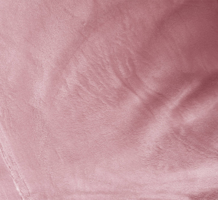 Světle růžová velurová dámská souprava s kapucí (8C1175-38)
