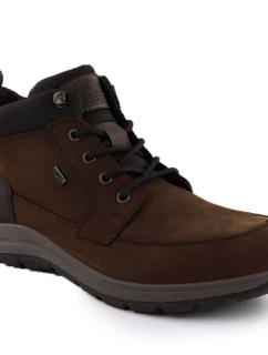 Pánské hnědé kožené nepromokavé boty Rieker 03630-22