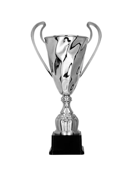Stříbrný kovový pohár