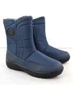 Dámské ploché zateplené sněhule tmavě modré Potocki SU33310 Dámské ploché zateplené sněhule tmavě modré Potocki SU33310