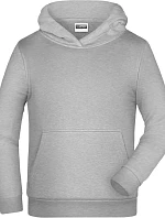 Daiber JN 796K Dětská mikina s kapucí 02.796K grey heather
