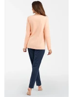 Italská móda Arietta long r. long sp. barva:lososová/modrá Italská móda Arietta long r. long sp. barva:lososová/modrá