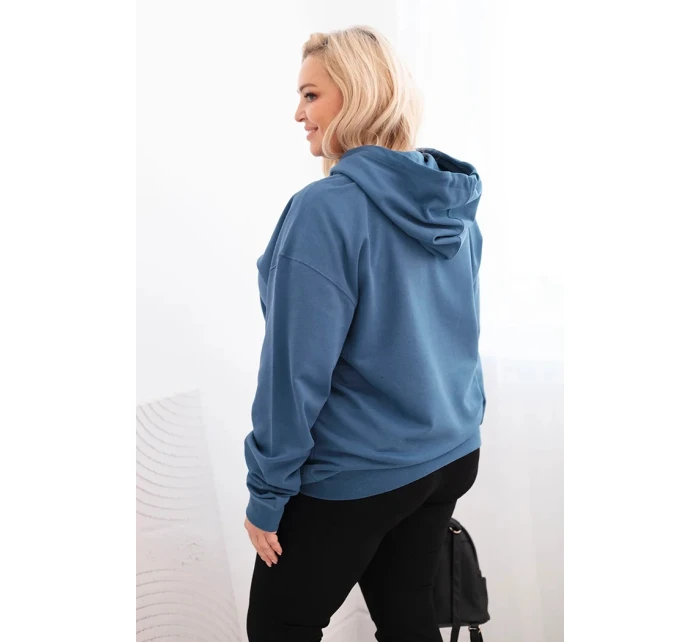 Dámská mikina s kapucí a Plus Size z bavlny model 21750297 - K-Fashion