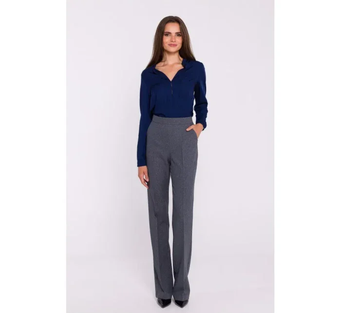 S371 Kalhoty Bootcut - šedé