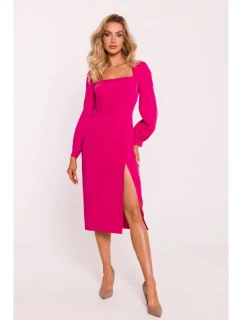 Plášťové šaty model 21149181 fuchsiové - Moe