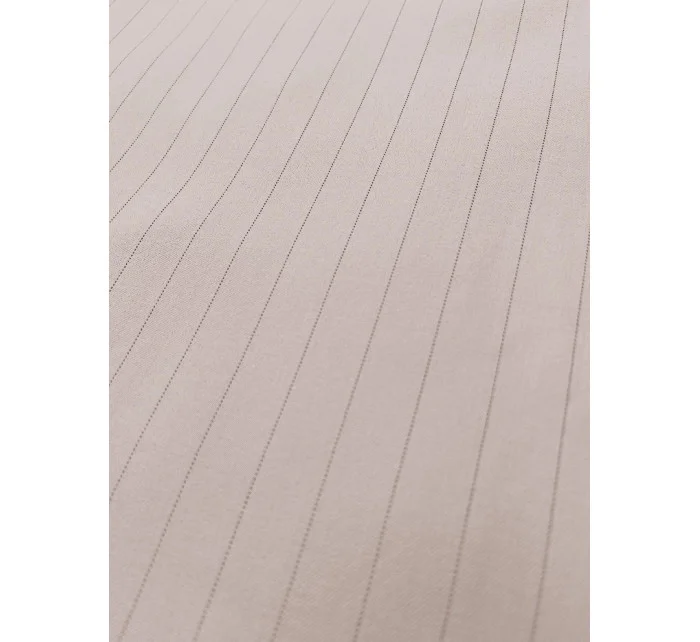 Světle béžové široké dámské pruhované kalhoty model 20147072 - MADE IN ITALY