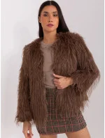 Hnědá kožešinová bunda s podšívkou (2359) Hnědá kožešinová bunda s podšívkou (2359)