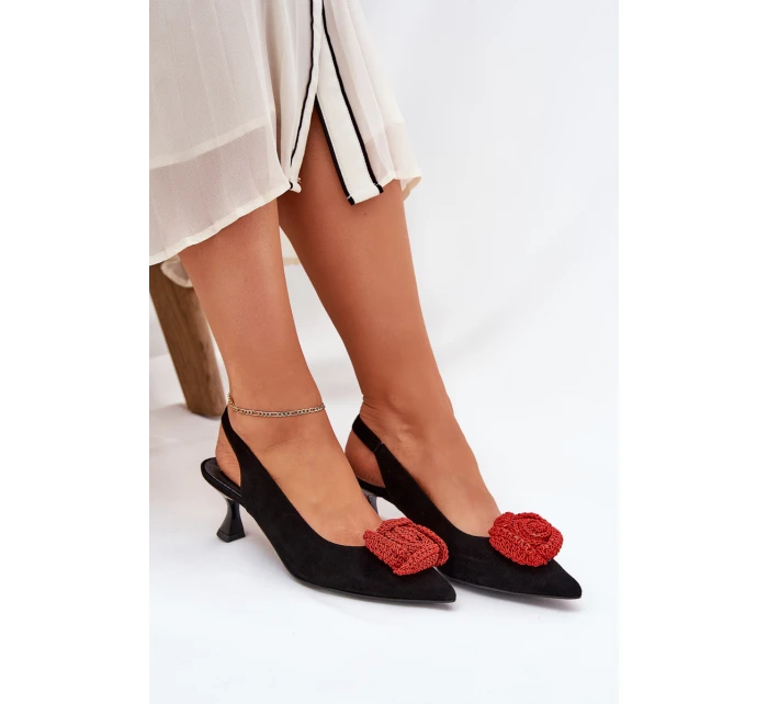 elegantní lodičky na jehlovém podpatku  černé model 21686766 - CheBello