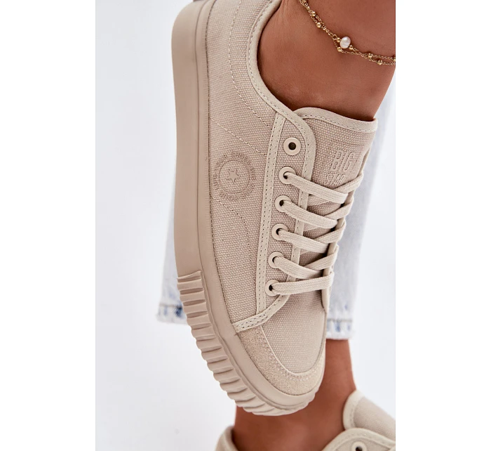 Nízké dámské tenisky Big Star model 22101556 béžové - Big Star Shoes Nízké dámské tenisky Big Star model 22101556 béžové - Big Star Shoes