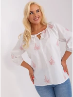 Bluzka LK BZ biało różowy model 18837792 - FPrice Bluzka LK BZ biało różowy model 18837792 - FPrice