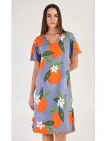 Dámská noční košile s krátkým rukávem model 18598323 - Vienetta Dámská noční košile s krátkým rukávem model 18598323 - Vienetta