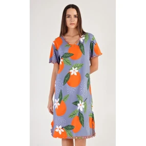 Dámská noční košile s krátkým rukávem Pomeranče