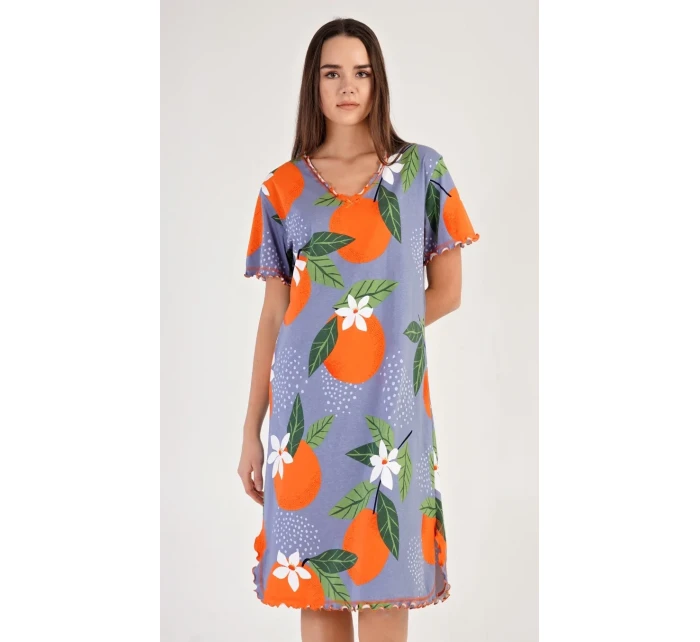 Dámská noční košile s krátkým rukávem model 18598323 - Vienetta Dámská noční košile s krátkým rukávem model 18598323 - Vienetta