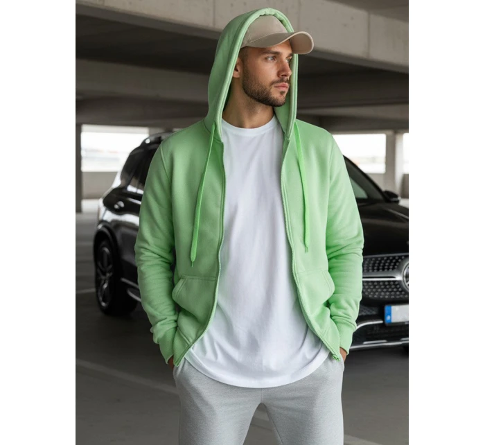 Pánská mikina s kapucí mint FashionStreet BX5230