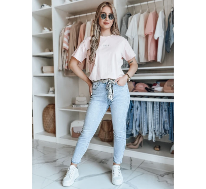 Dámské džínové kalhoty slim fit střihu s páskem blue model 21984768 - Dstreet