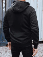 Pánská zateplená mikina s potiskem černá model 21992984 - Dstreet