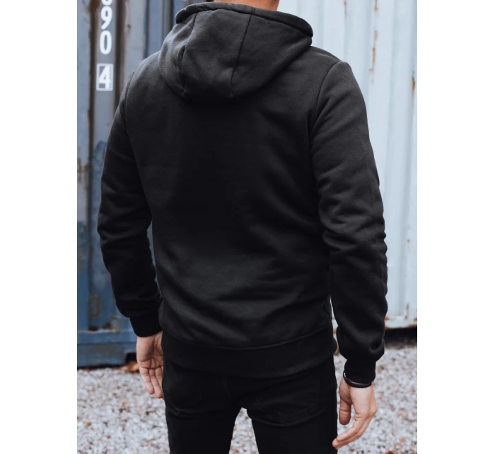 Pánská zateplená mikina s potiskem černá model 21992984 - Dstreet