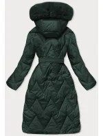 DAMSKA DŁUGA KURTKA PIKOWANA ZIMOWA ZIELONA model 21243531 - WAY MODE DAMSKA DŁUGA KURTKA PIKOWANA ZIMOWA ZIELONA model 21243531 - WAY MODE