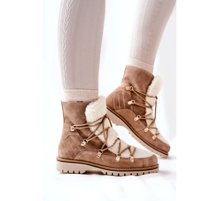 Zateplené boty Trapper Béžove model 21569580 - Boto